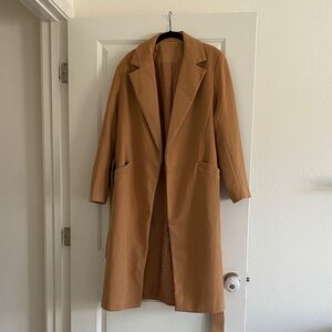 Classic Women's Long Camel Coat